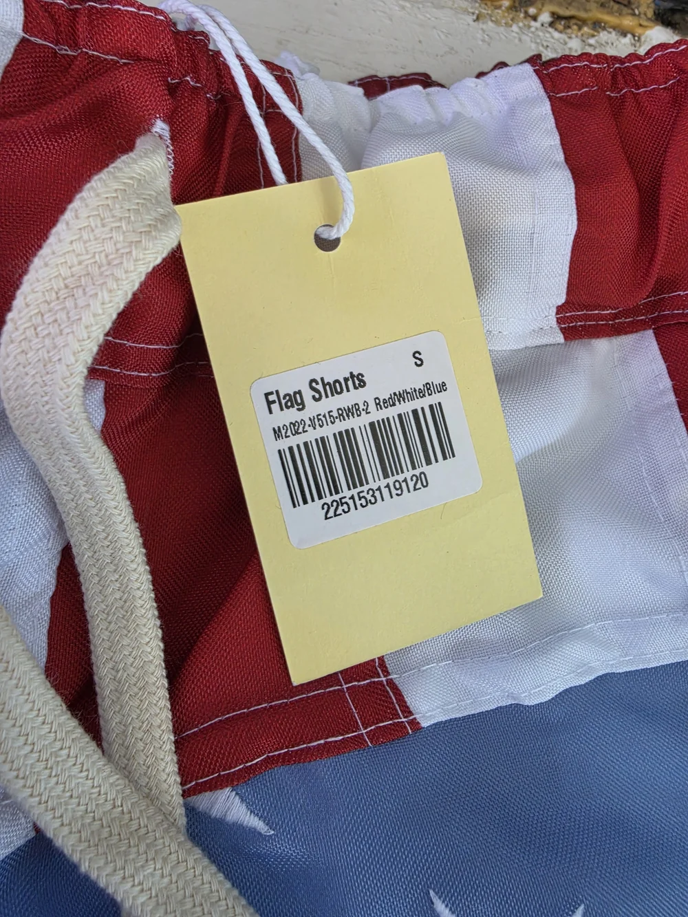 MNML Patriotic Stars & Stripes Swim Shorts in Red, White & Blue